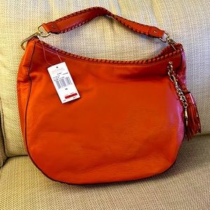 Michael Kors Bennett tangerine large shoulder bag